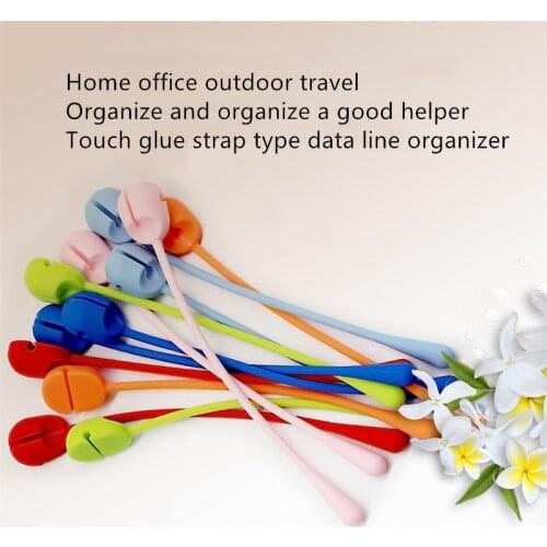 4Pcs Cable Winder Fashion Simple Clip USB Charger Holder Desk Tidy Organiser Wire Cord Lead for Desktop Cable Fixed