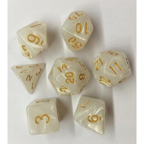 7pcs/Set Colorful Game Multi Sides Dices Game Playing Mixed Color For TRPG Gamer Portable Entertainment Gambling Dice