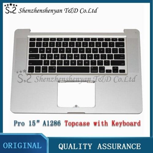 A1286 US UK Top Case Topcase Palmrest Keyboard Keyboard Backlit No Touchpad for MacBook Pro 15 '' A1286 2011 2012year