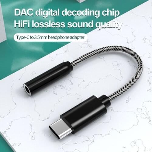 Realtek ALC4050 USB Type C HiFi DAC Headphone to 3.5mm Earphone Jack Adapter Type C Audio Aux Cable Converter for Xiaomi Samsung