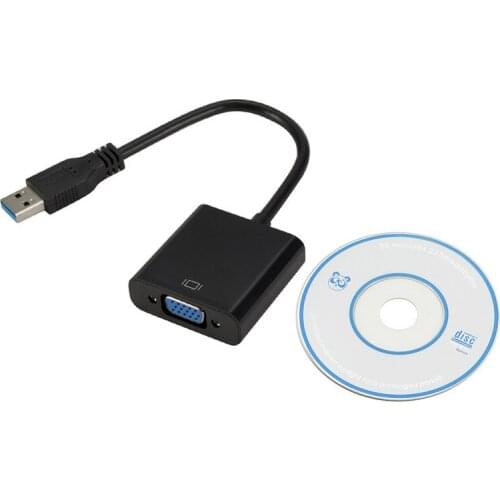 USB 3.0 to VGA Adapter External Video Card Multi Display Converter for Win 7/8/10 Desktop Laptop PC Projector Monitor