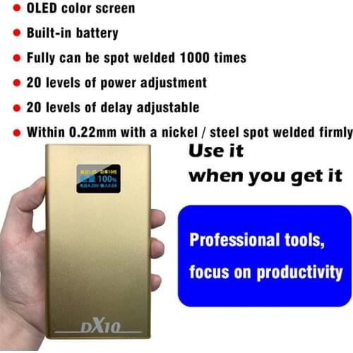 10600mAh Spot Welding Machine with Welding Pens 20 Gears Power Adjustment 20 Gears Delay Adjustable DIY Spot Welding Spot Welder