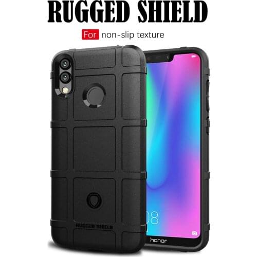 Honor 8C Case Drop-Proof Hybrid Armor Leather Texture Soft TPU Case For Huawei Honor 8C 6.26inch BKK-TL00 Cover