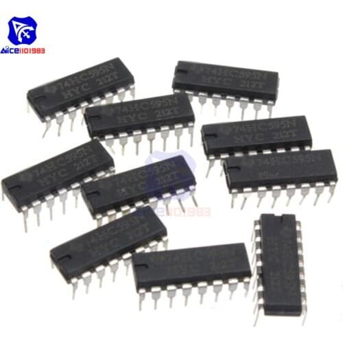 Diymore 10PCS/Lot IC Chips SN74HC595N 74HC595 74HC595N HC595 DIP-16 8 Bit Shift Register Integrated Circuit