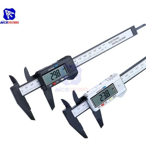Diymore Carbon Fiber LCD Digital Caliper 150mm Electronic Digital Vernier Caliper Gauge Micrometer 6 inch