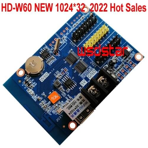 HUIDU HD2020 LEDART HD-W60 1*HUB08 2*HUB12 1024*32 WIFI LED display control card P10 P4.75 Single/Dual Color LED control system