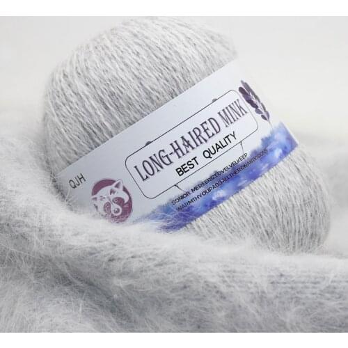 High Quality Cashmere Long Plush Mink Yarn merino wool yarn for weaving Sweater Hat Scarf Anti-pilling Yarn for Hand Knitting