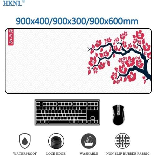 Cherry Blossom Mouse Mat Mouse Pad Xxl Keyboard Pad on The Table Pads Office Carpet Desk Mats Pc Rug Deskpad Mousepad 900x400
