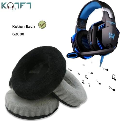 KQTFT 1 Pair of Velvet Replacement Ear Pads for Kotion Each G2000 G-2000 G 2000 Headset EarPads Earmuff Cover Cushion Cups