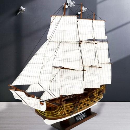 2020 LUCKK British Navy Victory Sailboat Model Wooden Ship Model Warship For Home Decorate Gift For Friend Adult 69cm*20cm*30cm