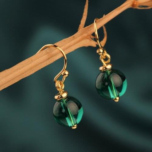 Fashion Simple Natural stone Small earrings Birthday gift Unique delicate Vintage Jewelry for women