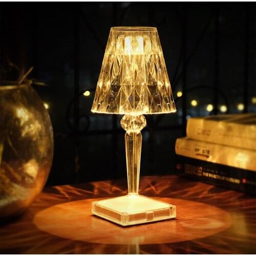 Table Lamp Decor Desk Light USB Charging Diamond Table Lamp For Room Bedroom Bar Decoration Night Lamp Crystal Lighting