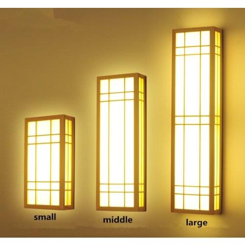 Single Wall Light Solid Wood Wall Lamp Japanese-Style/Northern Europe LED Modern Creative PVC Lampshade Lighting Fixture