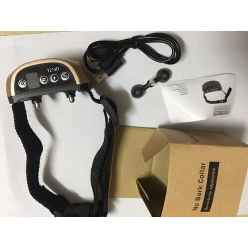 Dog Anti Barking Collar Pet Dog sensitivity adjustable No Bark collar Training collar rechargeable and rainproof