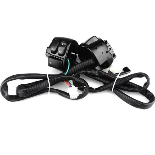 2 Pcs 1"25mm Handlebar Control Switch for Motorcycle Turn Signal Switch Button With Wiring Harness For Harley Handlebar Switch