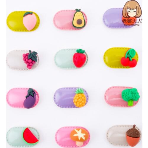 Cartoon Patent Leather Candy-Colored Princess Shape Fruit Shape Childrens Hairpin Gift Box Set Girls Hair Hoop