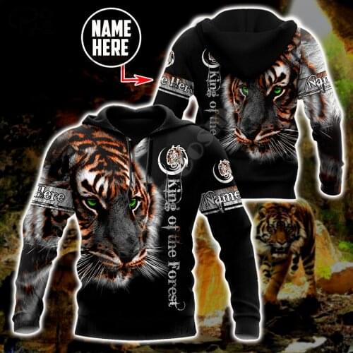 PLstar Cosmos Beautiful Tiger 3D Printed Animal Hoodies Sweatshirts Zip Hooded For Men And Women Casual Streetwear Style-T14