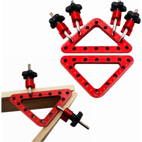 Woodworking Triangle Auxiliary Clamps Aluminum Alloy Wood Splicing Positioning Fixed Fixture 45/90 Degrees Corner Clamping Ruler