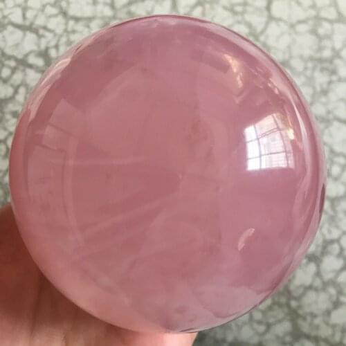 909G 1PC Natural Pink Rose Quartz Ball Crystal Ball Healing