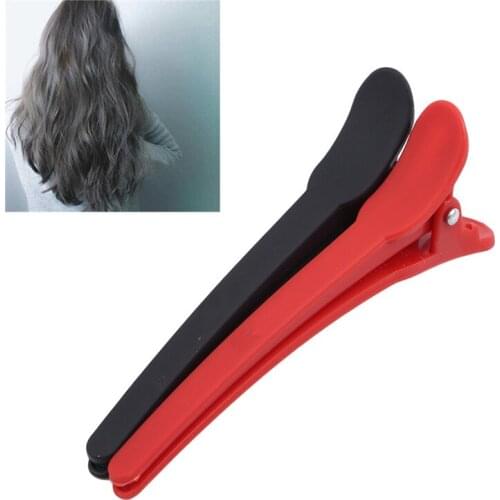 12Pcs Black Red Hair Grip Clips Hairdressing Sectioning Cutting Hair Clamps Clip Professional Plastic Salon Styling Hair Clips