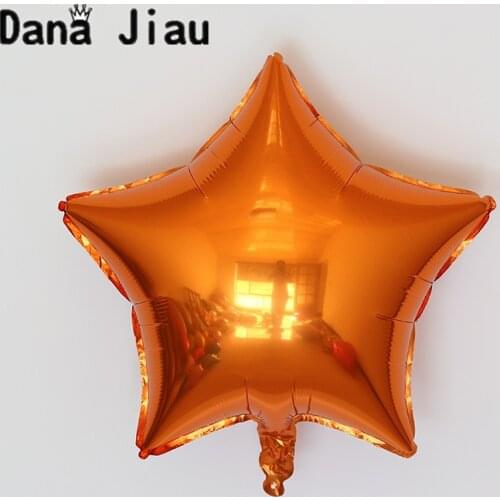 18inch orange color Pentagram Shaped Foil Balloon wedding Birthday Party Decoration Air Ballons Event star Baloon