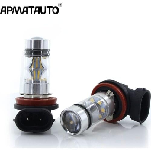 2pcs H8 H11 CANbus for sharp chips 75w white LED Fog Light Driving Bulb for Audi A3 A4 A5 S5 A6 Q5 Q7 TT