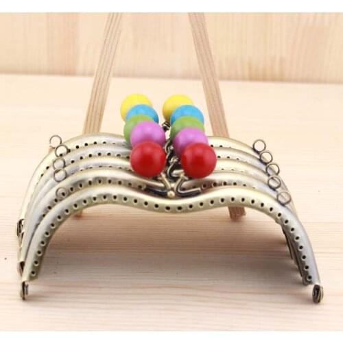 20pcs/lot 11cm assorted color sewing metal purse frame with candy kiss clasp coin bag making accessories parts Freeshippig