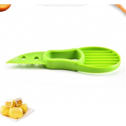 Avocado Peel Peeling Knife Pulp Separator Shea Butter Slicer 3 in 1 Plastic Knife Kitchen Accessories