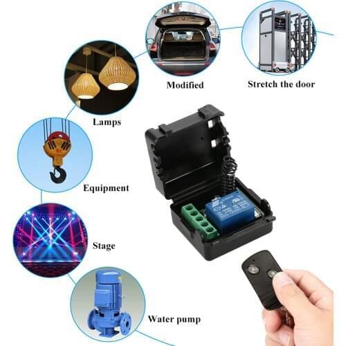 433Mhz DC 12V 1CH Wireless Remote Switch Relay Receiver Transmitter Remote Control Switch Module and RF Transmitter