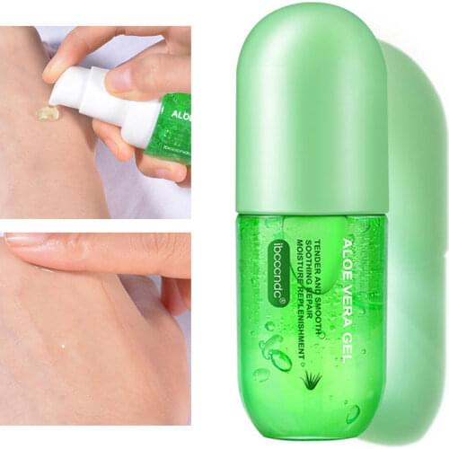 50ml Capsule Aloe Gel Hydrating Soothing Skin Care Oil-control Moisturizing Sunblock After Sun Burn Repair Skin Aloe Gel Lotion