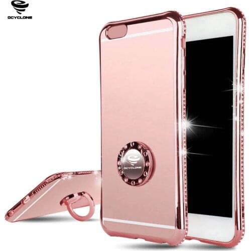 OCYCLONE Bling Cover For Iphone X Case Sleek 6s Diamond Cover For Iphone 8 Case Ring Rose For Iphone 8 Plus 7plus Case Ring Red