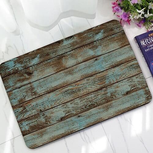 Hot Sale Retro Wood Doormat Custom Vintage Entrance Door mat Non-slip Foot Pad Floor Mat Hallway Kitchen Rugs Living Room Carpet
