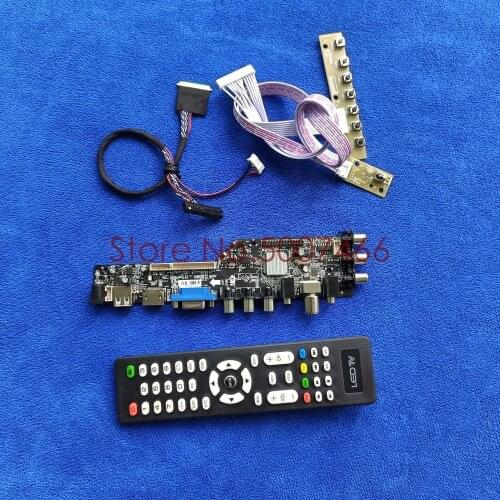 For LP133WD2-SLB1/SLB2 N133FGE-L31/L41 DVB digital 40-Pin VGA USB AV TV 3663 LVDS 1600*900 panel LCD Controller board Kit