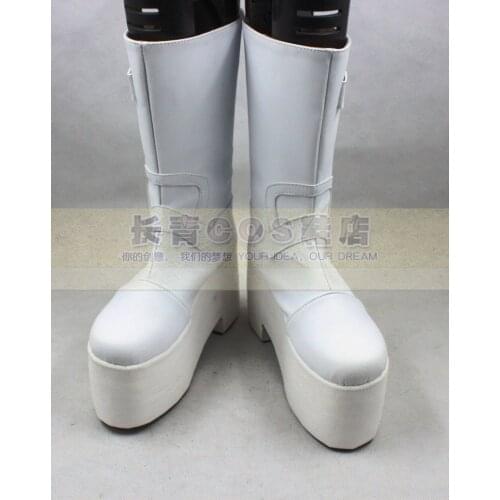 Diabolik Lovers Sakamaki Subaru White Thick Heel Cosplay Shoes Boots C006