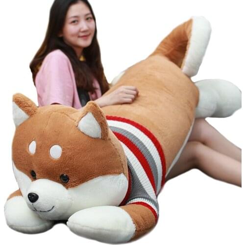 Giant cute Husky plush toy big animal Shiba Inu doll super soft dog sleeping pillow for girl gift decoration 170cm 200cm DY50797