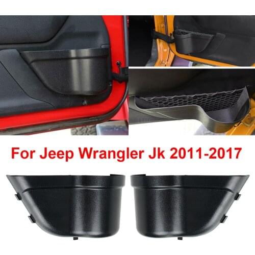 Front door storage pockets organizer box for Jeep Wrangler JK 2011-2017