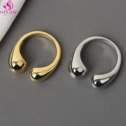 Korean Simple Gold Handmade Ring Female Wedding Couple Creative Geometric Engagement Jewelry Gift Matching Ring Wholesale кольца
