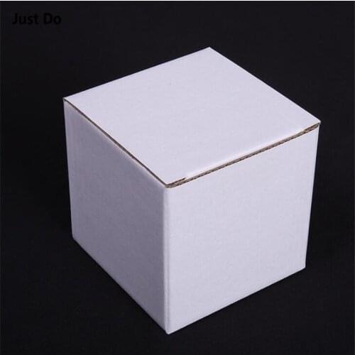 10*10*20cm 20pcs large white corrugated carton box for shipping square thick card corrugated box packaging