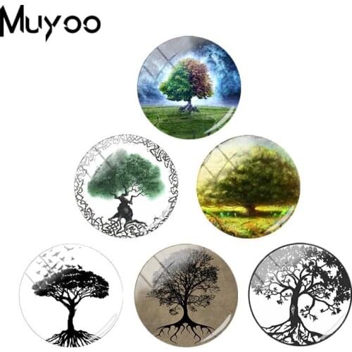 2018 New The Tree Of Life Jewelry Art Round Photo Cabochons Glass Cabochon Hand Craft Jewelry