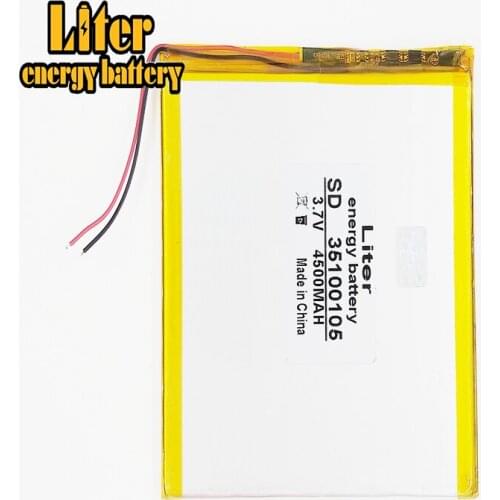 Li-po 3.7V,4500mAH 35100105 (polymer lithium ion battery) Li-ion battery for tablet pc Rechargeable battery 7 inch 8 inch 9inch