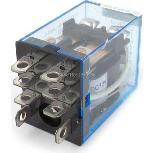 Ly2n-j DC12V minyak hijau dipimpin daya estafet 8 Pins DPDT 2NO 2NC dengan kain pembersih mobil