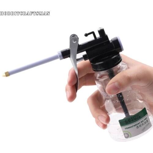 Car oiler for greasing Transparent Oil Can Lubrication High Pressure Pump Oiler Lubricating Oil Plastic Machine 250ml grease gun