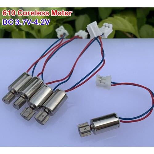DC 3.7V 4.2V 610 Micro Coreless Vibration Motor DIY Massage Stick Cylindrical for Small Beauty Instrument Vibrator Toy Model