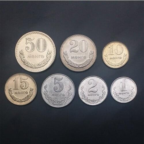 Mongolia Set 7 New Genuine Original Coins 100% Real Collect Issuing Coins Unc Aisa