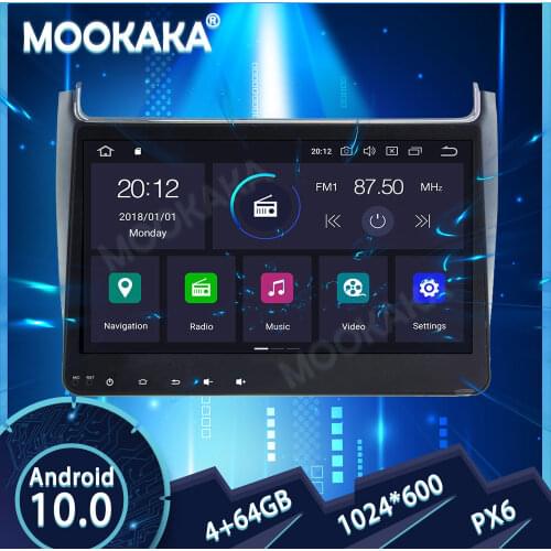 PX6 IPS Android 10.0 4+64G Car Multimedi Radio For Volkswagen POLO 2016 GPS Navigation Auto Stereo Recorder HeadUnit DSP Carplay