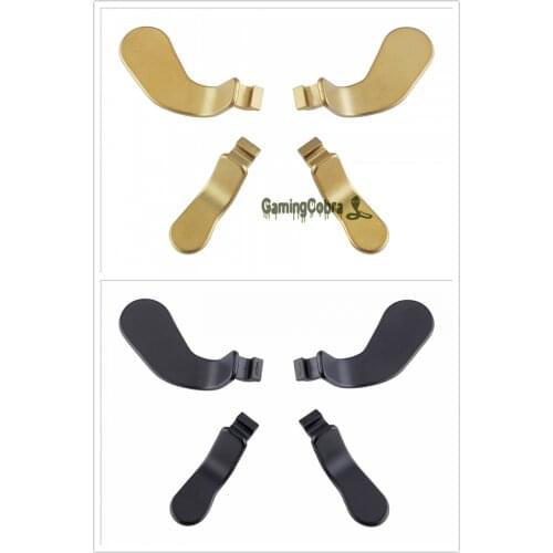 EXtremeRate 4 pcs Stainless Steel Paddles Replacement Kits Hair Trigger Locks for Xbox One Elite Seies 2 Controller