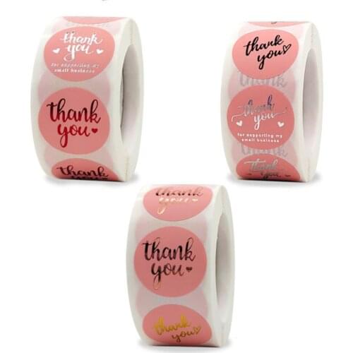 100-1000pcs 3 Styles Thank You Stickers Thank You For Supporting My Small Business Sticker For Envelope Packaging Box Seal Label