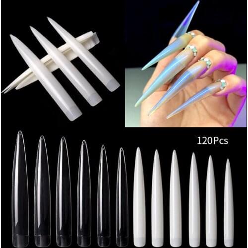 New Longer 120 Pcs False Nail Art Quick Phototherapy White Extended Nail Sheets For Crystal Manicure Tool