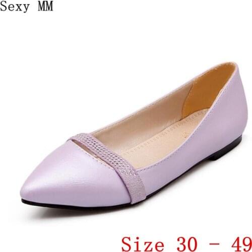 Shoes Woman Slip On Shoes Loafers Girl Ballet Flats Women Flat Shoes Soft Comfortable Small Plus Size 30 - 49