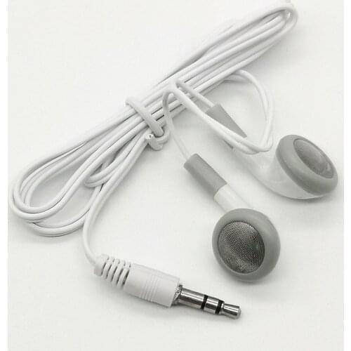 100pcs/lot Wholesale Disposable Earphones Low Cost Earbuds For Theatre Museum School Library,Hotel,Hospital Gift